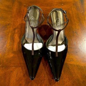 Talbots Chocolate Patent Heels 7.5 M